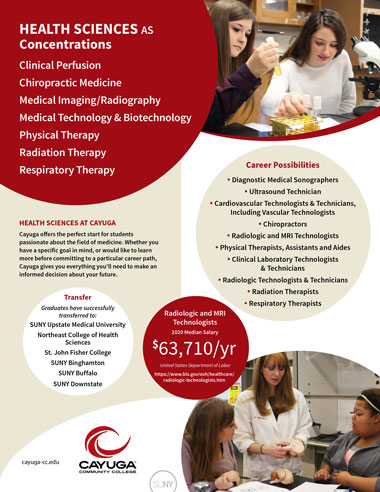 Cover image for the Health Sciences brochure